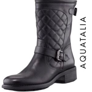 Aquatalia black leather boots